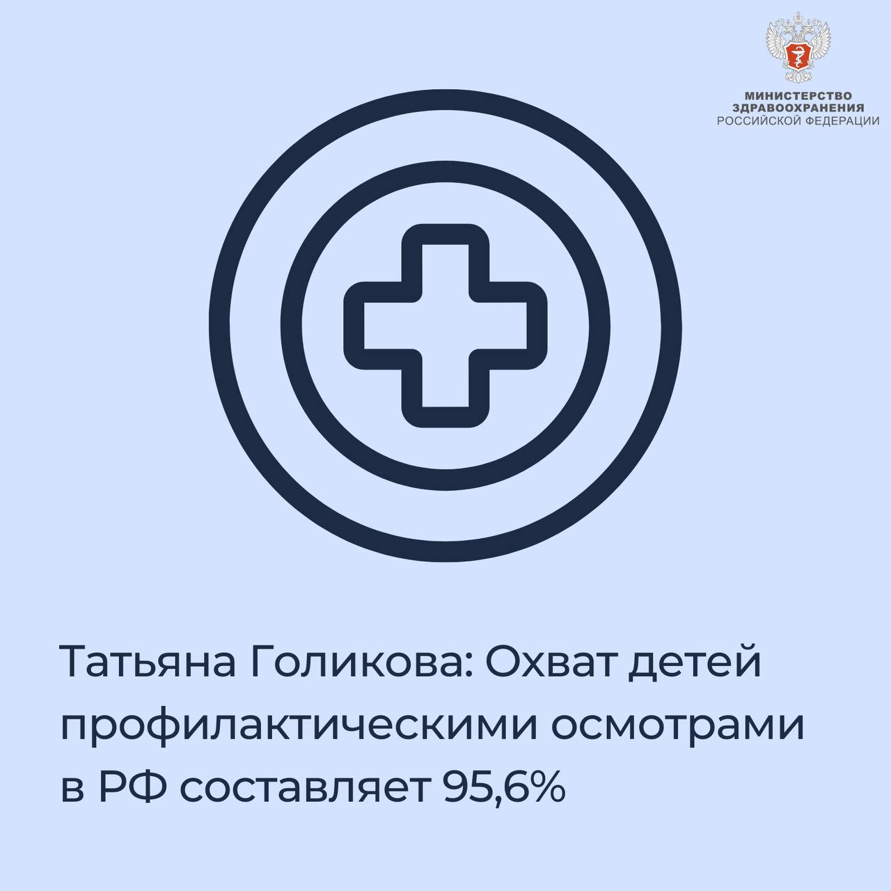 Охват детей профилактическими осмотрами в Российской Федерации составляет 95,6%